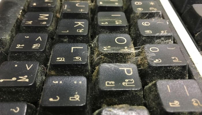 dirty keyboard