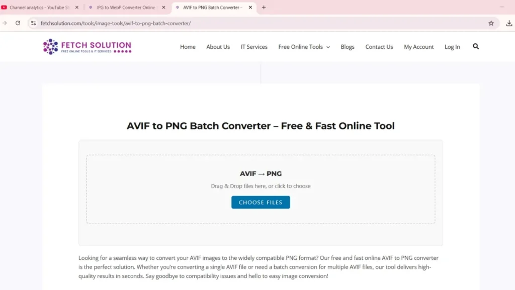 Fetch Solution-How-to-sue-fetch-solution-AVIF-to-PNG-Batch-Converter